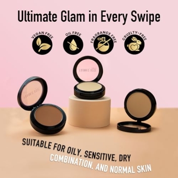 Frankie Rose Full Coverage Powder Foundation for All Skin Types