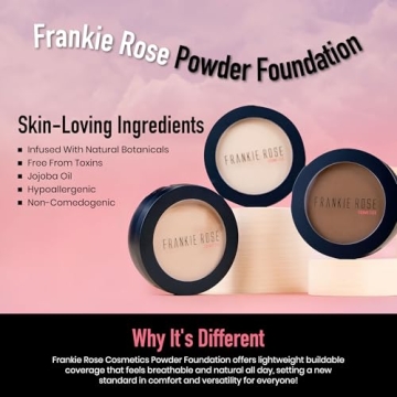 Frankie Rose Full Coverage Powder Foundation for All Skin Types