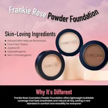 Frankie Rose Full Coverage Powder Foundation for All Skin Types