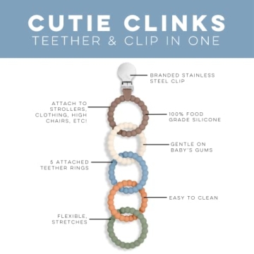 Ryan & Rose Cutie Clinks Attachable Chew Toy for Infants
