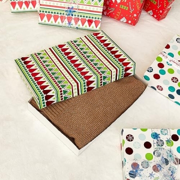 SUNCOLOR 12 Red Christmas Gift Boxes for Holiday Gifting