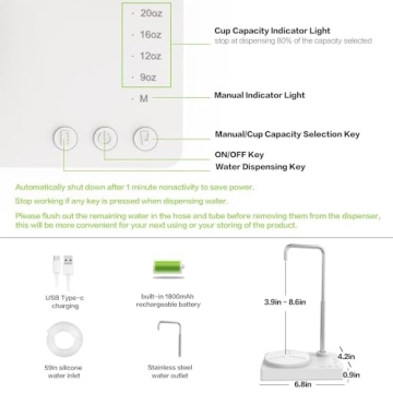 Portable 5 Gallon Water Dispenser for Home and Travel