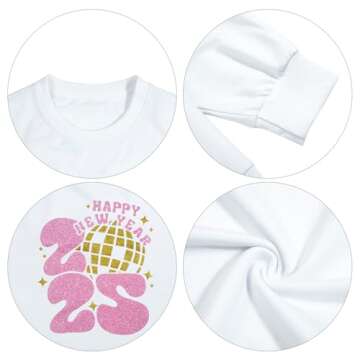 KIDDAD Happy New Year 2025 Sweatshirt for Women