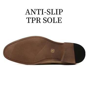 Cestfini Chelsea Boots Men Classic Elastic Dress Boots Casual Men's Leather Chelsea Ankle Boots E05-CAMEL-10