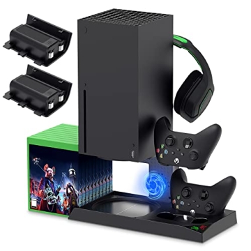 YUANHOT 7-in-1 Xbox Series X Cooling Stand & Charging Station with Fan
