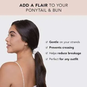 Kitsch 6 Pack Organic Cotton Scrunchies for Women and Girls