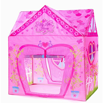 PLAY 10 Kid's Tent - Enchanting Pink Princess Castle for Indoor and Outdoor Fun