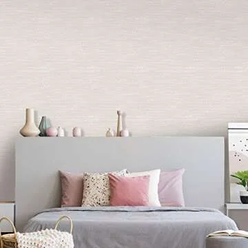 Tempaper Metallic Pearl Grey Peel and Stick Wallpaper