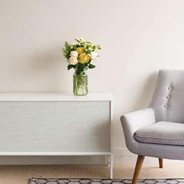 Tempaper Metallic Pearl Grey Peel and Stick Wallpaper