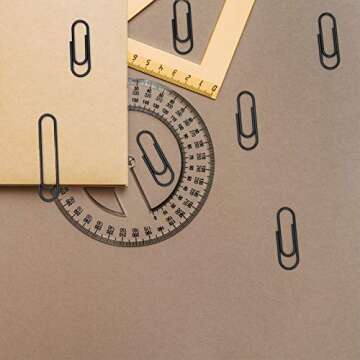 DANRONG 520 PCS Black Paper Clips Assorted Sizes, Small Medium and Large (1.1", 1.3" & 2"), Paperclips for Office, School, Home Supplies-Black