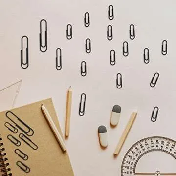 DANRONG 520 PCS Black Paper Clips Assorted Sizes, Small Medium and Large (1.1", 1.3" & 2"), Paperclips for Office, School, Home Supplies-Black