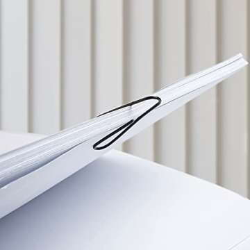 DANRONG 520 PCS Black Paper Clips Assorted Sizes, Small Medium and Large (1.1", 1.3" & 2"), Paperclips for Office, School, Home Supplies-Black