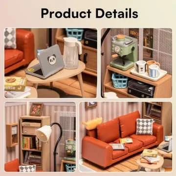 Rolife LED Building Blocks for Adults,1:24 Toy Building Sets,Model Building Kits for Kids Ages 8-12-15,DIY Miniature House Kits for Adults,Birthday Gifts Hobbies for Women Men