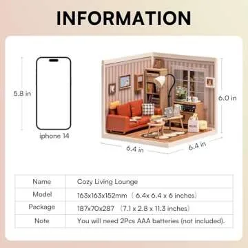 Rolife LED Building Blocks for Adults,1:24 Toy Building Sets,Model Building Kits for Kids Ages 8-12-15,DIY Miniature House Kits for Adults,Birthday Gifts Hobbies for Women Men