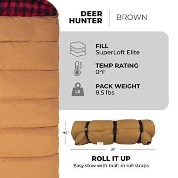 TETON Sports Deer Hunter -35 Degree Sleeping Bag for Comfort