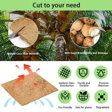 Heelos Thick Coco Fiber Liner Roll,240x12inch Natural Coconut Liners for Planter Box Flower Basket, Coco Coir Sheets Coconut Fiber Mat,Garden Decoration, DIY Moss Pole,Animal Pet Pad, Reptile Carpet