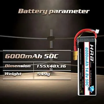HRB 14.8V 6000mAh Lipo Battery for RC Models