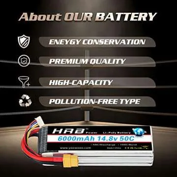 HRB 14.8V 6000mAh Lipo Battery for RC Models