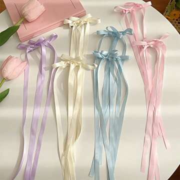 Colorful Hair Clips for Girls and Women - 10pcs with Tassels, Braiding Hair Accessories, and Kawaii ...