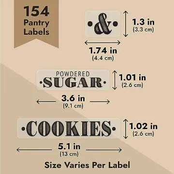 Talented Kitchen 154 Pantry Labels for Perfect Organization