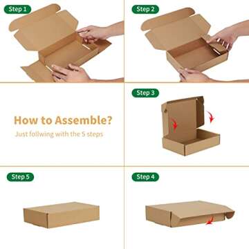 Trwcrt Shipping Boxes 9x6x2 - 20 Set Perfect for Packaging