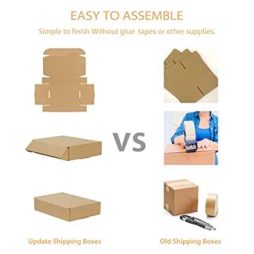 Trwcrt Shipping Boxes 9x6x2 - 20 Set Perfect for Packaging