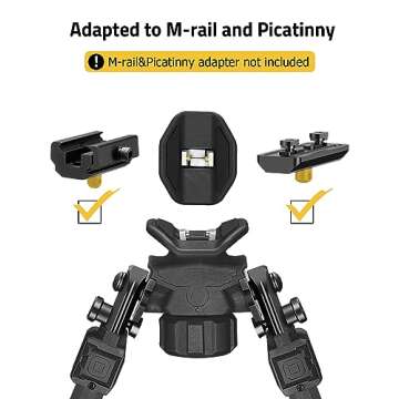 CVLIFE Bipod for Shooting and Hunting,Rifle Bipod Sling Mounting Bipod for Rifle Made of Lightweight...
