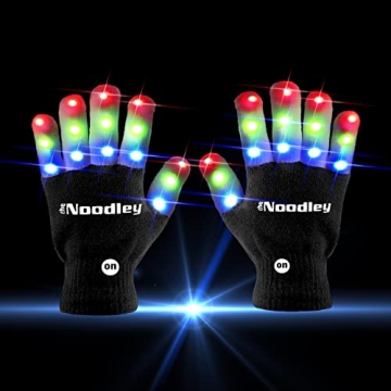 Noodley LED Gloves for Kids Fun Light Up Adventure