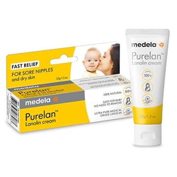 Medela Purelan Lanolin, Safe for Breastfeeding Baby, 100% Natural Nipple Cream, Single Ingredient, S...