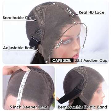 Flady 10 inch Bob Wig Human Hair 13x4 Frontal Lace Wig Straight HD Lace Front Wigs Human Hair Pre Plucked With Baby Hair Glueless Short Bob Wigs for Women 150% Density Natural Color