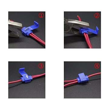 125PCS Solderless Quick Splice Snap Wire Connector,Insulated Crimp Connectors to Connect Electrical Wires 22-10 AWG