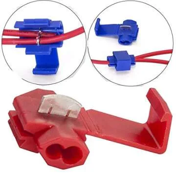 125PCS Solderless Quick Splice Snap Wire Connector,Insulated Crimp Connectors to Connect Electrical Wires 22-10 AWG