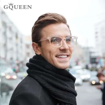 GQUEEN Fashion Glasses Clear Lens Square Transparent