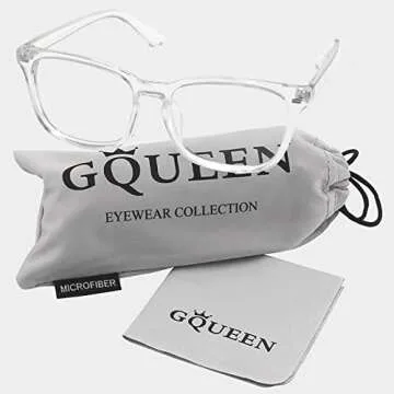 GQUEEN Fashion Glasses Clear Lens Square Transparent