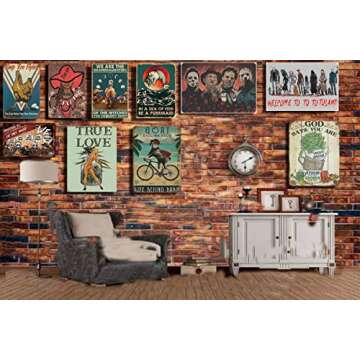 Metal Tin Sign Horror Movie Characters You Wash Your Hands Bro Home Decor,New Year Easter Wall Decoration Bar Pub Bathroom Toilet Wall Decor Vintage Plaque Tin Sign 5.5x8inch