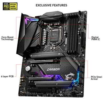 MSI MPG Z490 Gaming Carbon WiFi Gaming Motherboard