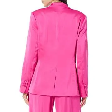 The Drop Women's Zeke Silky Stretch Blazer - Hot Pink, M