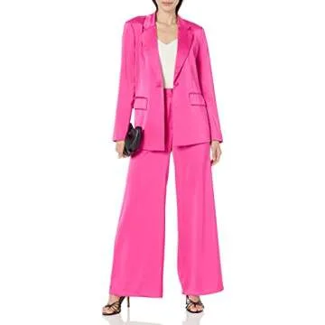 Stylish The Drop Women's Zeke Silky Blazer in Hot Pink