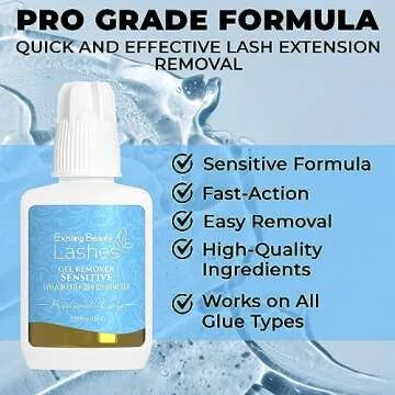 2 Pack Sensitive Lash Remover for Lash Extensions - Clear Eyelash Extension Remover Gel - Fast-Acting Lash Extension Remover, Efficient Lash Glue Remover 15 ml ea - Existing Beauty Lashes