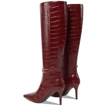 Stylish COMJUY Burgundy Knee High Boots for Women