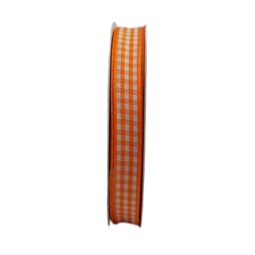 Micomon Orange Gingham Ribbon 25 Yards 100% Polyester