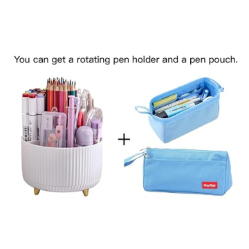 Stylish WNING Pen Holder for Desk - 360° Rotating Organizer