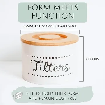 Stylish Coffee Filter Holder with Bamboo Lid