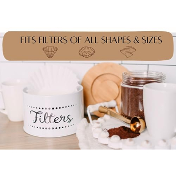 Stylish Coffee Filter Holder with Bamboo Lid