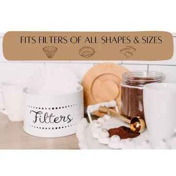 Stylish Coffee Filter Holder with Bamboo Lid