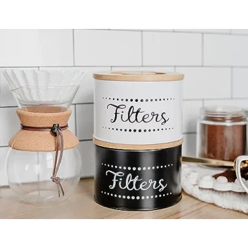 Stylish Coffee Filter Holder with Bamboo Lid