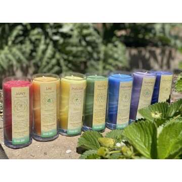 Premium Scented Hand Made Chakra Energy Jar | 11 oz Jar Candle | Positive Energy, Visuddha| Yoga, Pr...