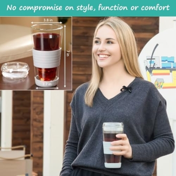 ecoBrew Double Wall Glass Tumbler - Stylish & Durable Coffee Mug