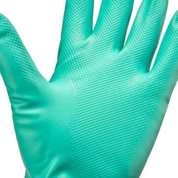 Tusko Nitrile Rubber Dishwashing Gloves - Latex Free, Durable