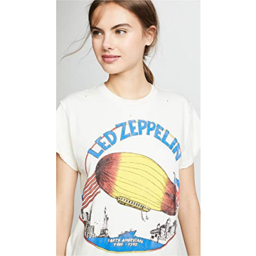 MADEWORN ROCK Women's Led Zeppelin Tee - Stylish Jersey Fit